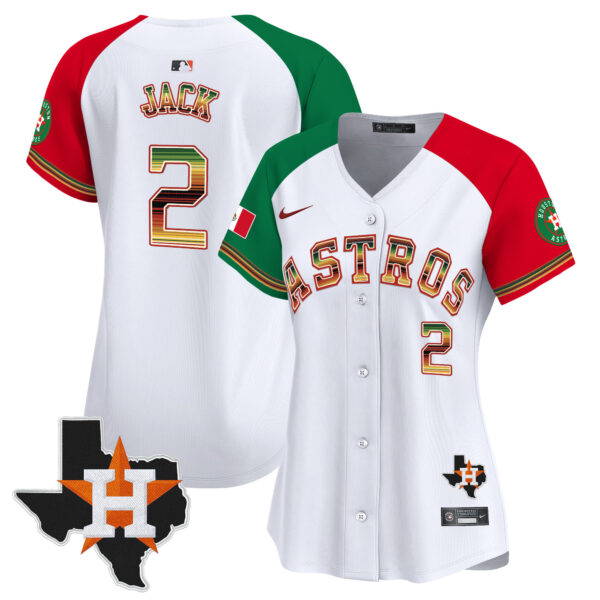 Women's Houston Astros Mexico Traditional Style Vapor Premier Limited Jersey - All Stitched - Image 53