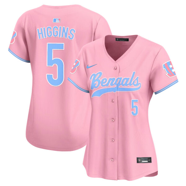 Women's Bengals Bubblegum Pink Vapor Premier Limited Jersey - All Stitched - Image 5