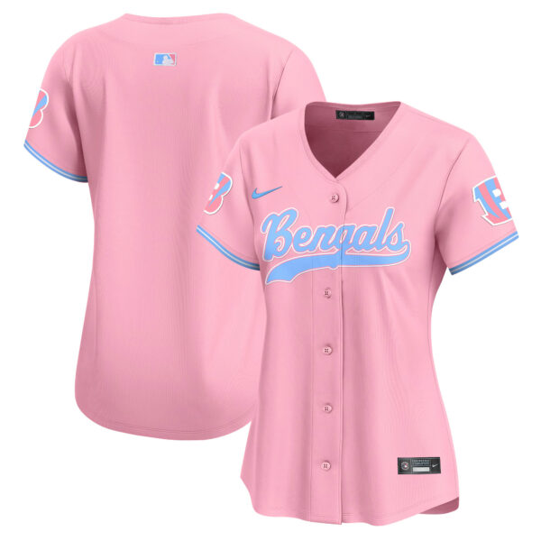 Women's Bengals Bubblegum Pink Vapor Premier Limited Jersey - All Stitched - Image 6