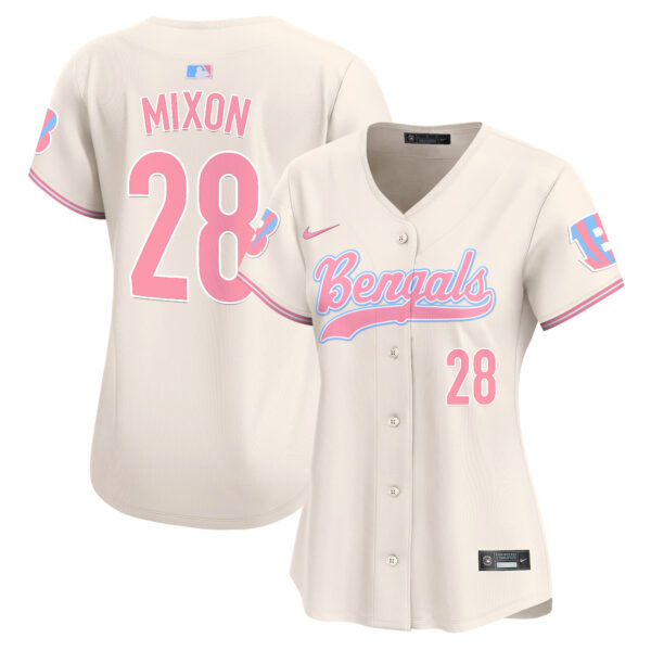 Women's Bengals Bubblegum Pink Vapor Premier Limited Jersey - All Stitched - Image 16
