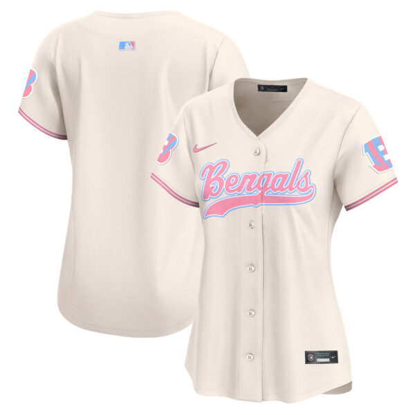 Women's Bengals Bubblegum Pink Vapor Premier Limited Jersey - All Stitched - Image 18