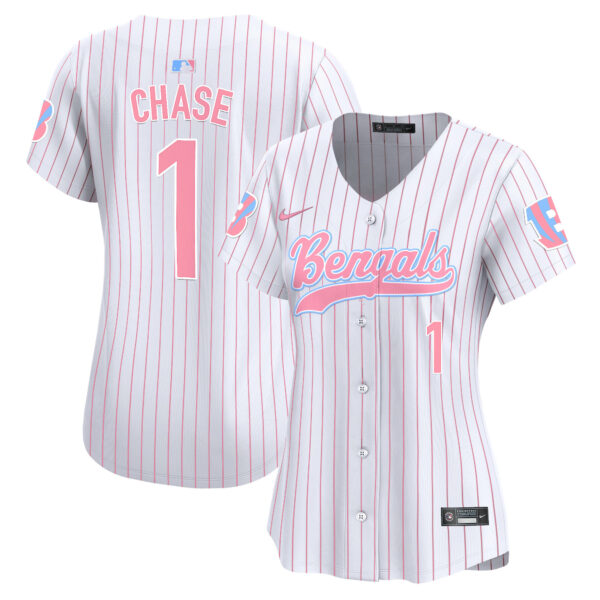 Women's Bengals Bubblegum Pink Vapor Premier Limited Jersey - All Stitched - Image 20