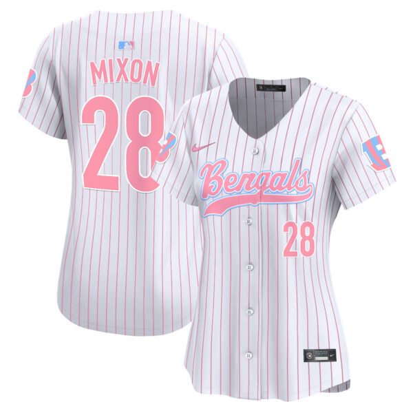Women's Bengals Bubblegum Pink Vapor Premier Limited Jersey - All Stitched - Image 22