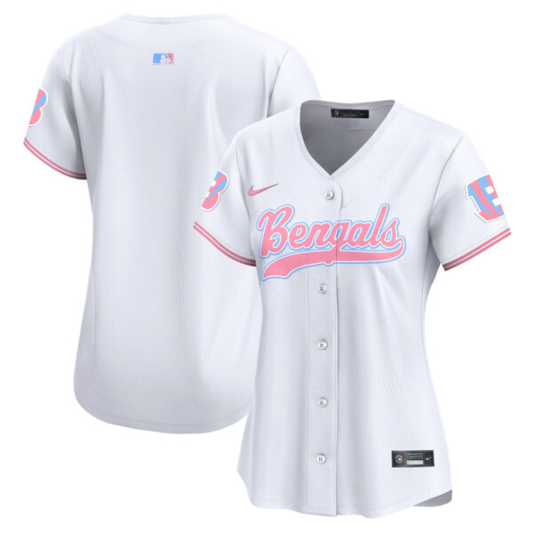 Women's Bengals Bubblegum Pink Vapor Premier Limited Jersey - All Stitched - Image 30