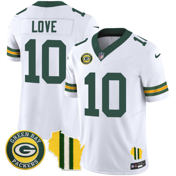 Men's Green Bay Packers Wisconsin State Patch Vapor Limited Jersey - All Sttiched - Image 5