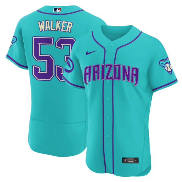 Men's 2024 Arizona Diamondbacks Teal Purple Jersey - All Stitched - Image 10