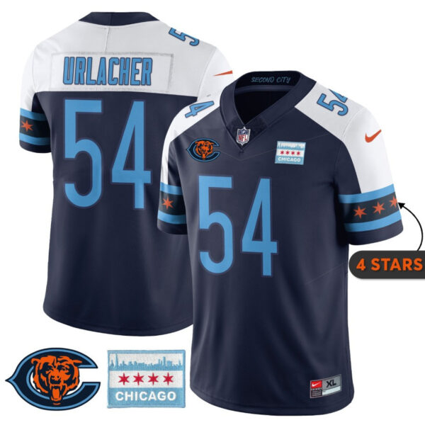Men’s Chicago Bears City Edition Jersey - Chicago Flag - All Stitched - Image 2