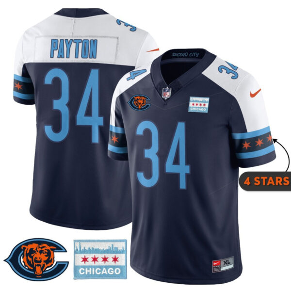 Men’s Chicago Bears City Edition Jersey - Chicago Flag - All Stitched - Image 4