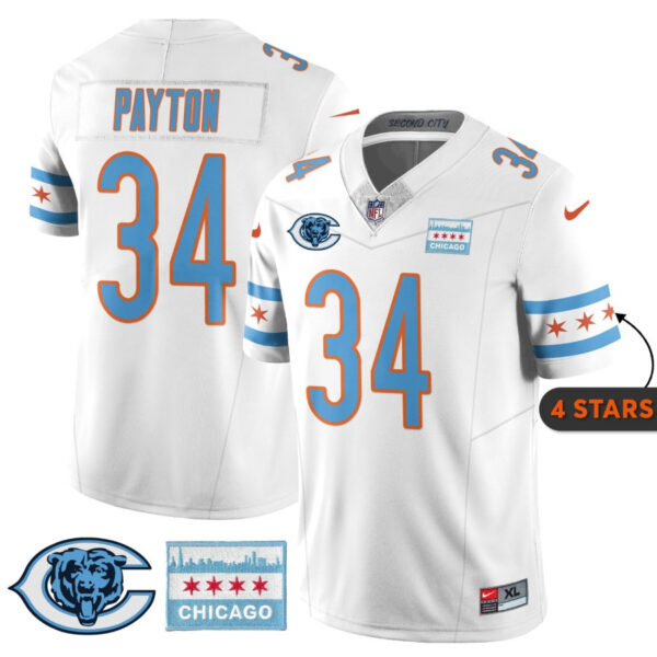 Men’s Chicago Bears City Edition Jersey - Chicago Flag - All Stitched - Image 24