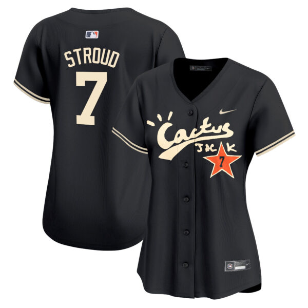 Women's Astros Cactus Jack Vapor Premier Limited Jersey V2 - Stitched - Image 19