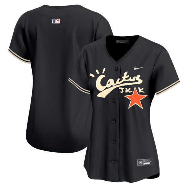 Women's Astros Cactus Jack Vapor Premier Limited Jersey V2 - Stitched - Image 27