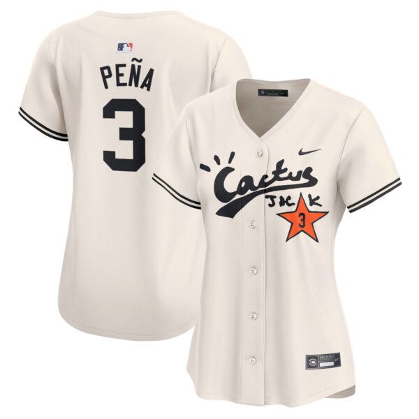 Women's Astros Cactus Jack Vapor Premier Limited Jersey V2 - Stitched - Image 3