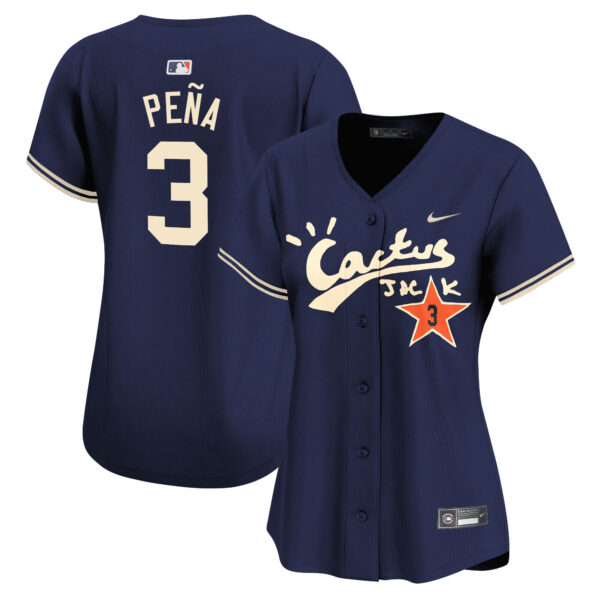 Women's Astros Cactus Jack Vapor Premier Limited Jersey V2 - Stitched - Image 39