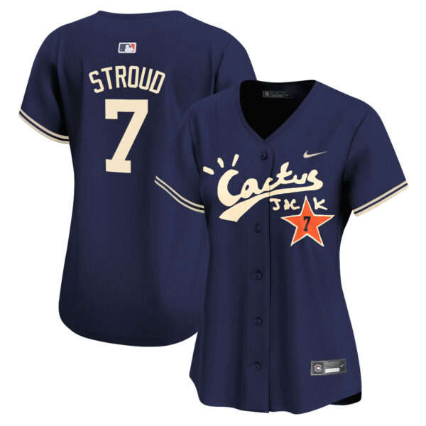 Women's Astros Cactus Jack Vapor Premier Limited Jersey V2 - Stitched - Image 37