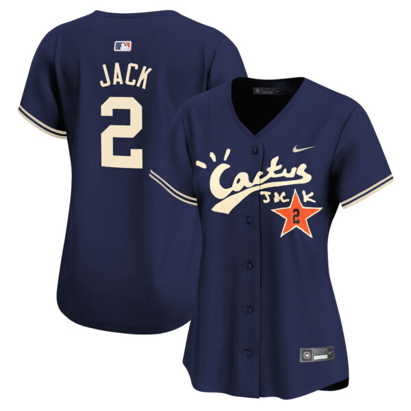 Women's Astros Cactus Jack Vapor Premier Limited Jersey V2 - Stitched - Image 38