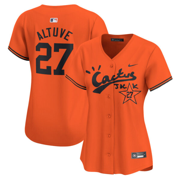 Women's Astros Cactus Jack Vapor Premier Limited Jersey V2 - Stitched - Image 32