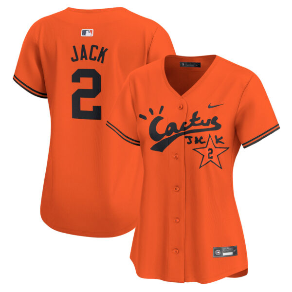 Women's Astros Cactus Jack Vapor Premier Limited Jersey V2 - Stitched - Image 29