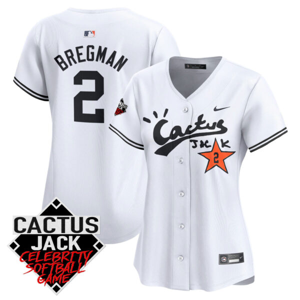 Women's Astros Cactus Jack Celebrity Softball Game Patch Vapor Premier Limited Jersey V2 - All Stitched - Image 13