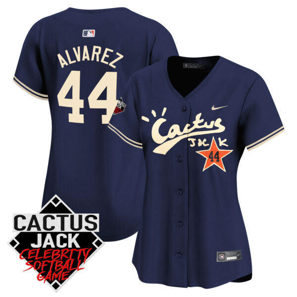 Women's Astros Cactus Jack Celebrity Softball Game Patch Vapor Premier Limited Jersey V2 - All Stitched - Image 42