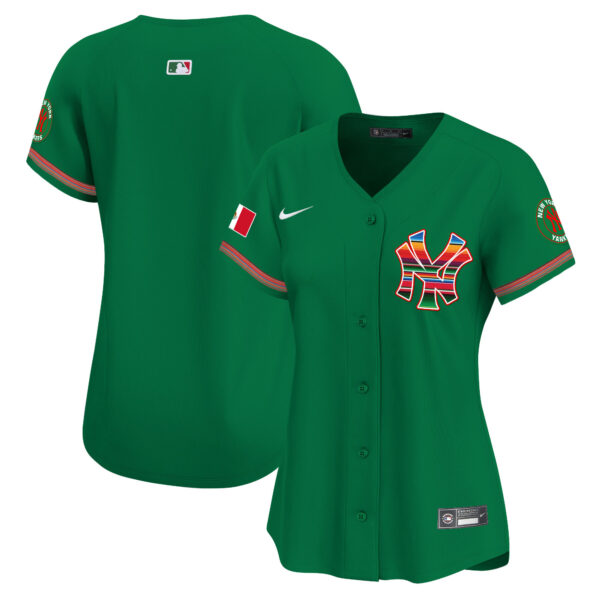 Women's New York Yankees Mexico Vapor Premier Limited Jersey - All Stitched - Image 40