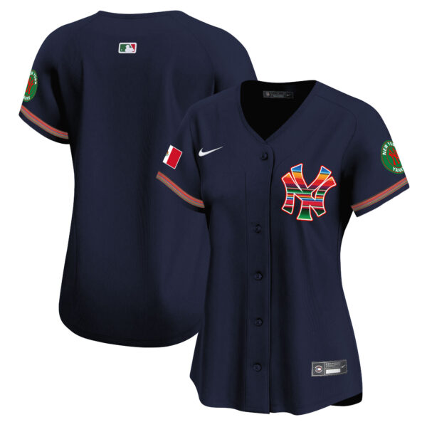 Women's New York Yankees Mexico Vapor Premier Limited Jersey - All Stitched - Image 50