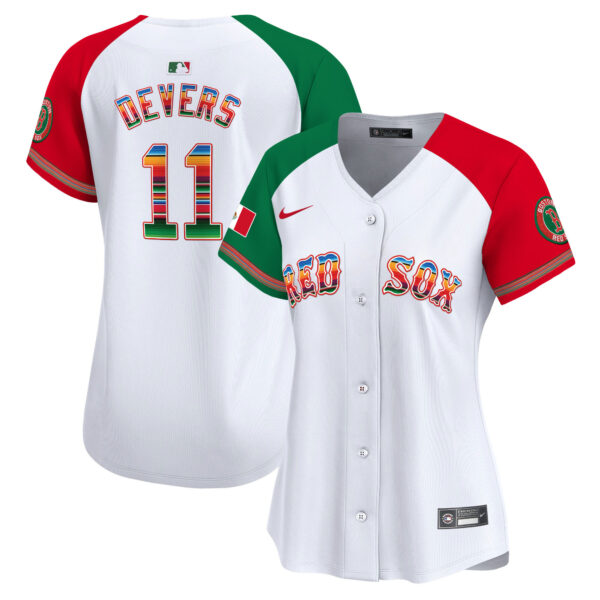 Women's Boston Red Sox Mexico Vapor Premier Limited Jersey - All Stitched - Image 36