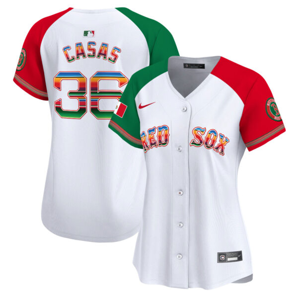 Women's Boston Red Sox Mexico Vapor Premier Limited Jersey - All Stitched - Image 39
