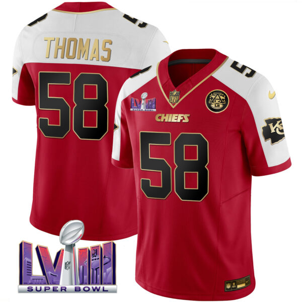 Men's Chiefs Super Bowl LVIII Patch Vapor Jersey - All Stitched - Image 10