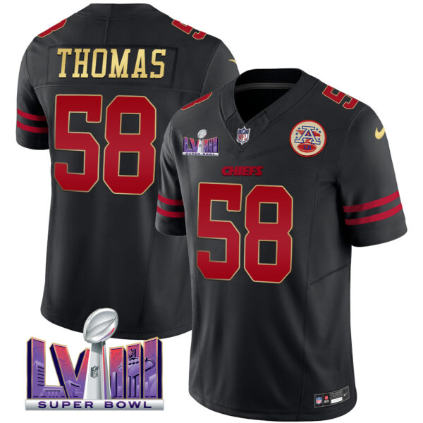 Men's Chiefs Super Bowl LVIII Patch Vapor Jersey - All Stitched - Image 31