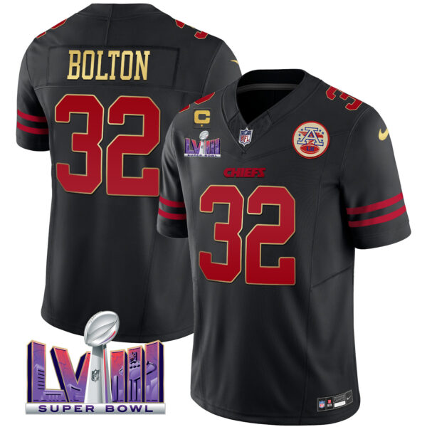 Men's Chiefs Super Bowl LVIII Patch Vapor Jersey - All Stitched - Image 34