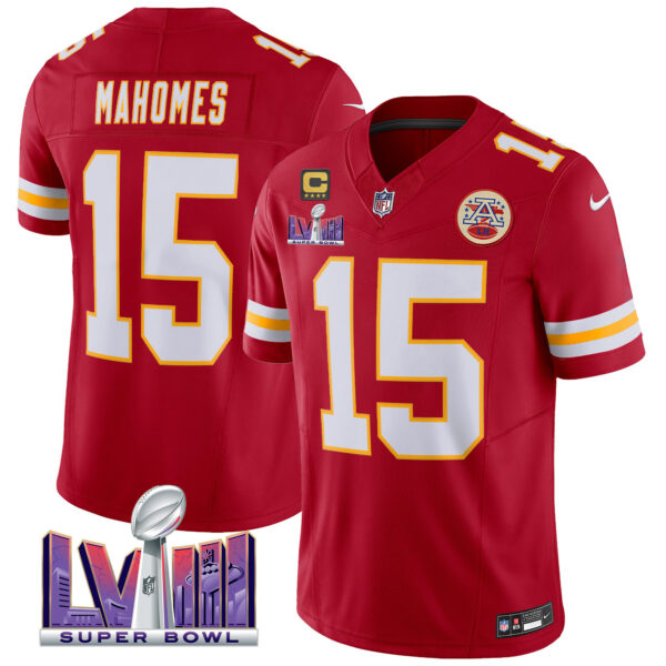Men's Chiefs Super Bowl LVIII Patch Vapor Jersey - All Stitched - Image 36