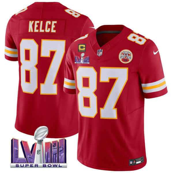 Men's Chiefs Super Bowl LVIII Patch Vapor Jersey - All Stitched - Image 37