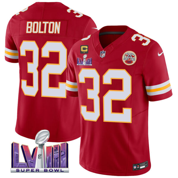 Men's Chiefs Super Bowl LVIII Patch Vapor Jersey - All Stitched - Image 41