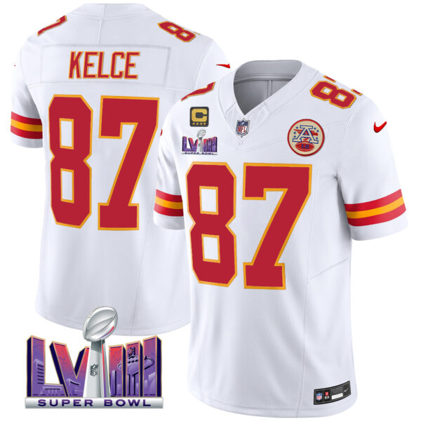 Men's Chiefs Super Bowl LVIII Patch Vapor Jersey - All Stitched - Image 44