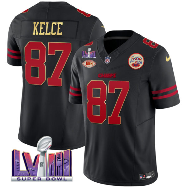 Men's Chiefs Super Bowl LVIII Patch Vapor Jersey V2 - All Stitched - Image 30