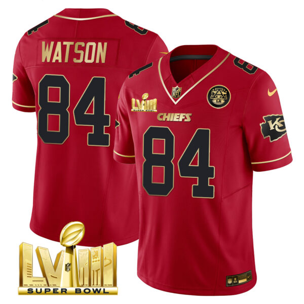 Men's Chiefs Super Bowl LVIII Gold Patch Vapor Jersey - All Stitched - Image 26