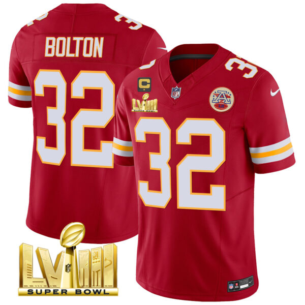 Men's Chiefs Super Bowl LVIII Gold Patch Vapor Jersey - All Stitched - Image 41