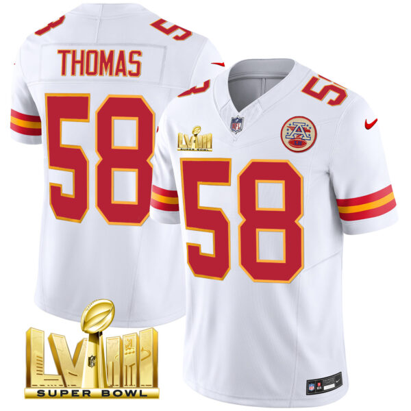 Men's Chiefs Super Bowl LVIII Gold Patch Vapor Jersey - All Stitched - Image 45