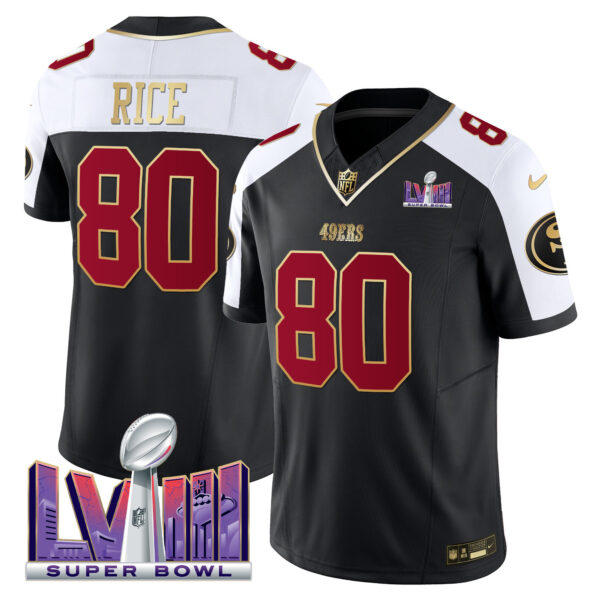 Men's 49ers Super Bowl LVIII Patch Vapor Jersey - All Stitched - Image 6