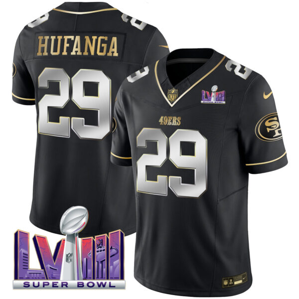 Men's 49ers Super Bowl LVIII Patch Vapor Jersey - All Stitched - Image 40