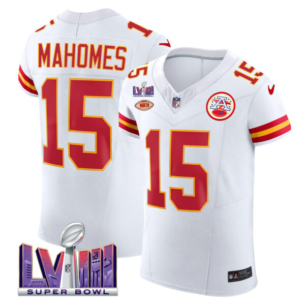 Men's Chiefs Super Bowl LVIII Gold Patch Vapor Elite Jersey - All Stitched - Image 8