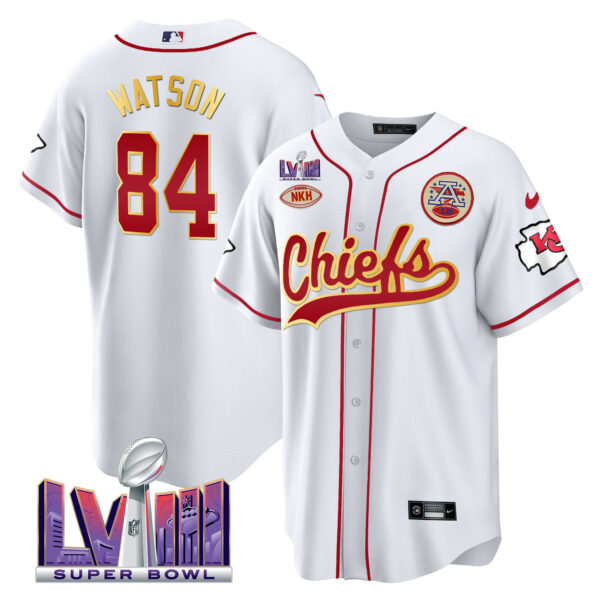 Men's Chiefs Super Bowl LVIII Patch Baseball Jersey - All Stitched - Image 13