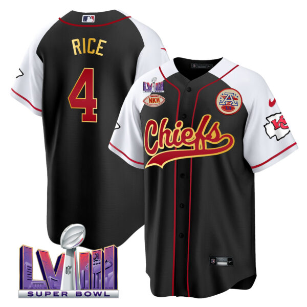 Men's Chiefs Super Bowl LVIII Patch Baseball Jersey - All Stitched - Image 31