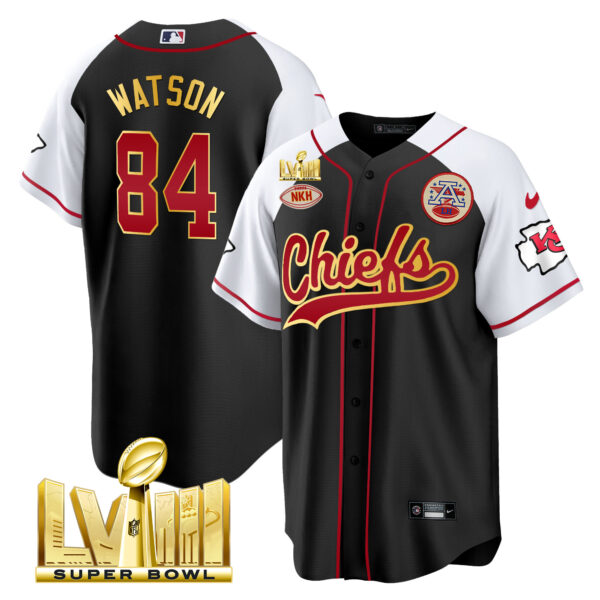 Men's Chiefs Super Bowl LVIII Gold Patch Baseball Jersey - All Stitched - Image 29