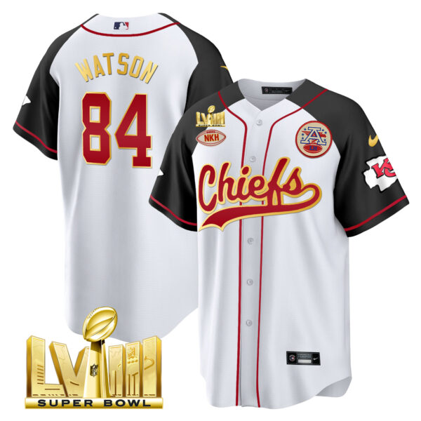 Men's Chiefs Super Bowl LVIII Gold Patch Baseball Jersey - All Stitched - Image 37