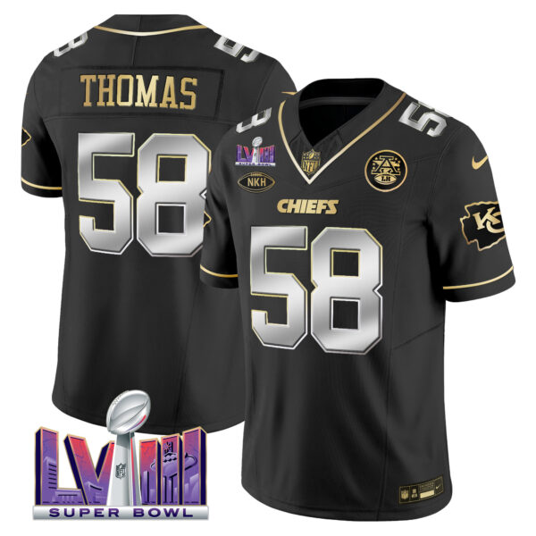 Men's Chiefs Super Bowl LVIII Patch Vapor Jersey V3 - All Stitched - Image 3