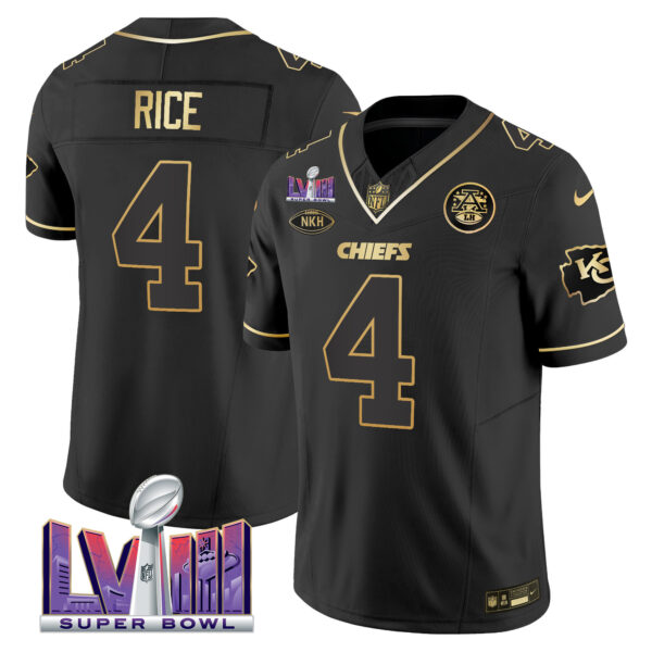 Men's Chiefs Super Bowl LVIII Patch Vapor Jersey V3 - All Stitched - Image 14