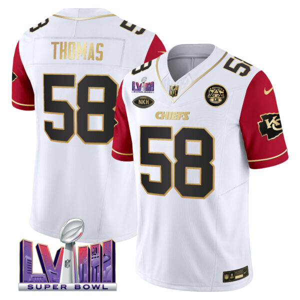 Men's Chiefs Super Bowl LVIII Patch Vapor Jersey V3 - All Stitched - Image 38