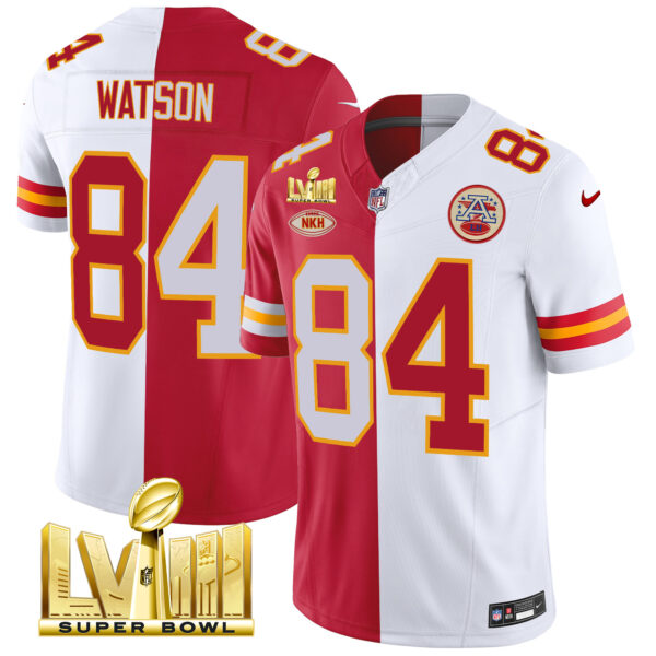 Men's Chiefs Super Bowl LVIII Gold Patch Vapor Jersey V3 - All Stitched - Image 33