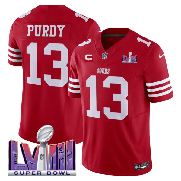Men's 49ers Super Bowl LVIII Patch Vapor Limited Jersey - All Stitched - Image 3